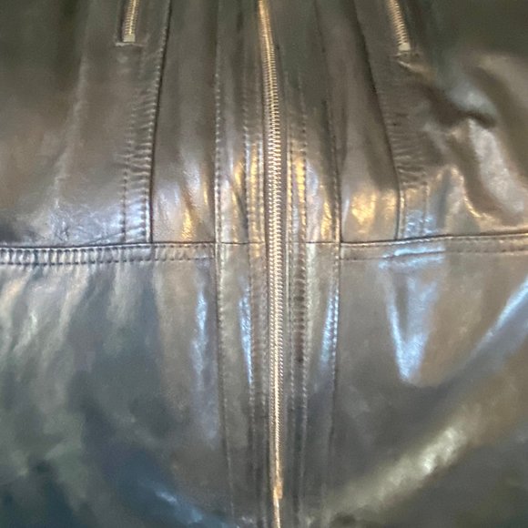 BOSS Mens Black 100% Lamb Leather Moto Jacket - Picture 8 of 14